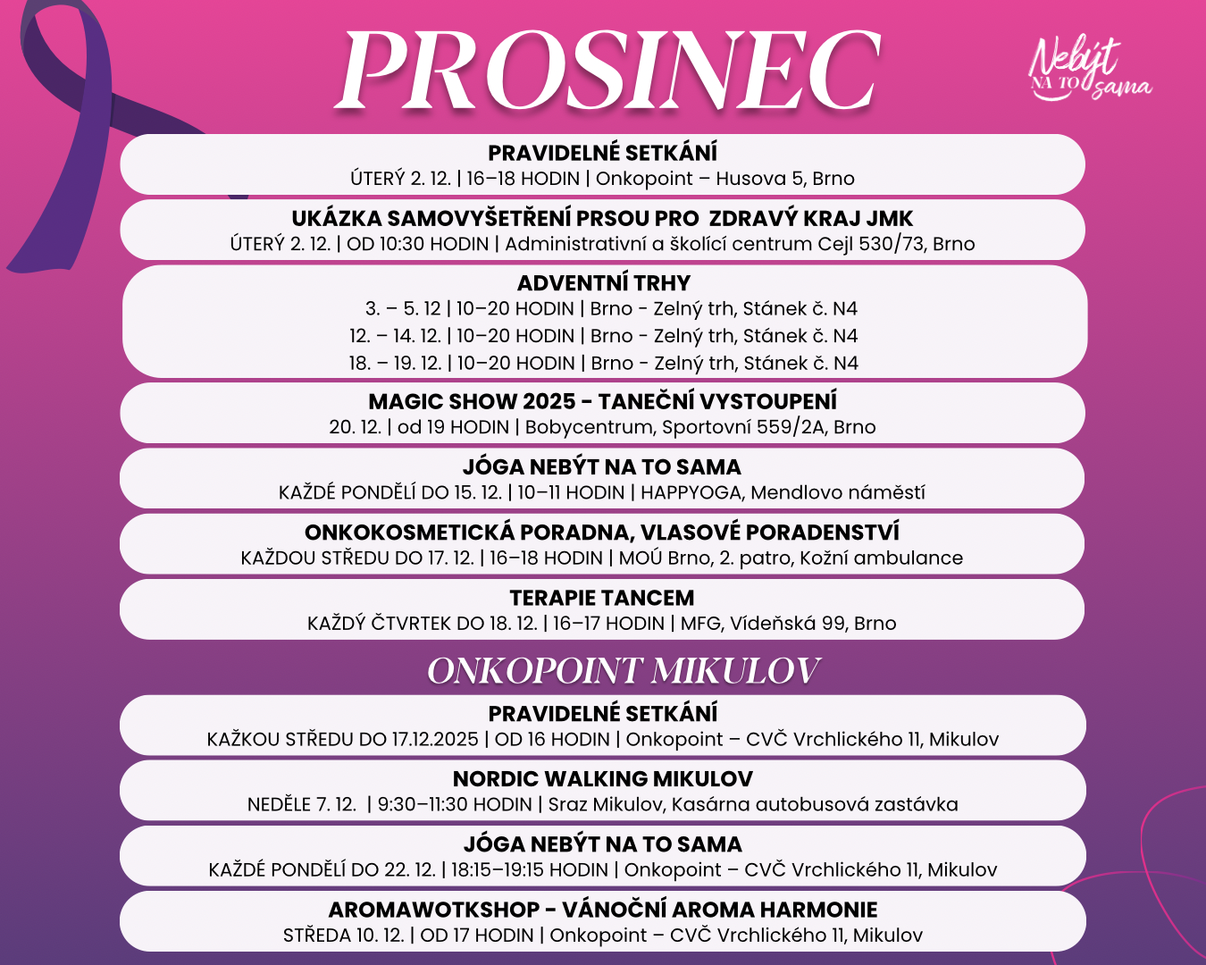 Program prosinec